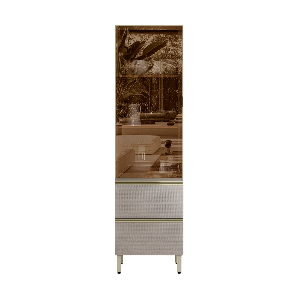 Cristaleira Paneleiro 60cm 2 Gavetas Proença Demóbile