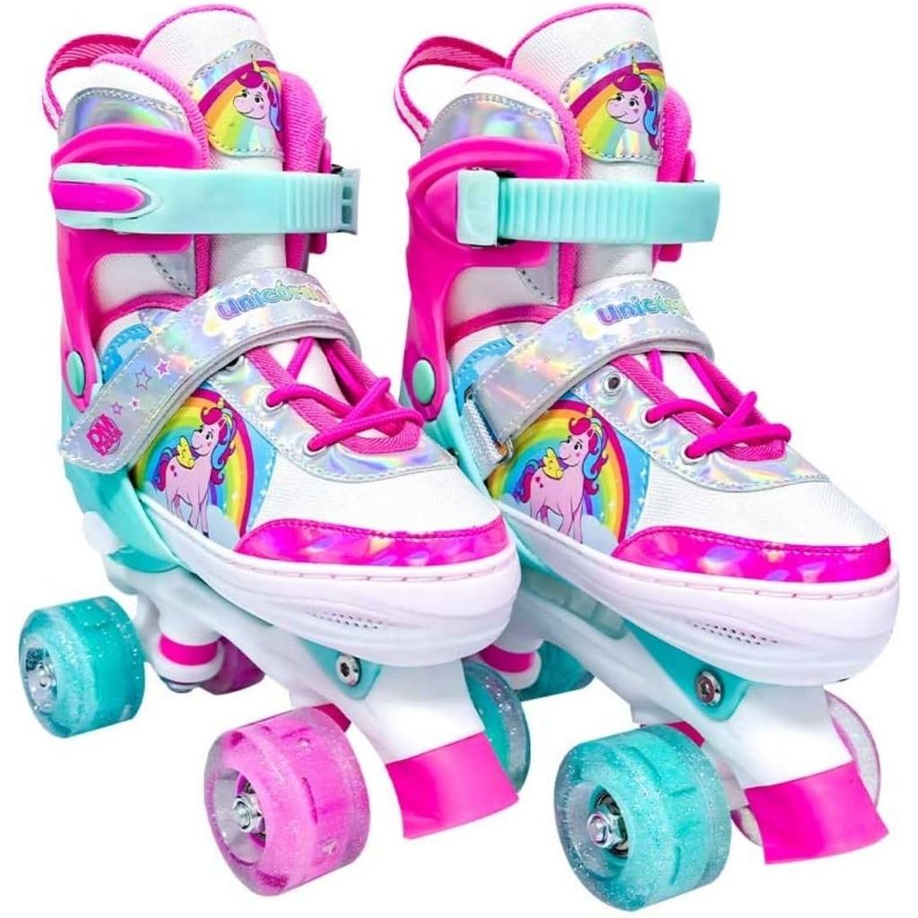 PATINS ROLLER AJUSTAVEL  34 AO 37 UNICORNIO - DM BRASIL