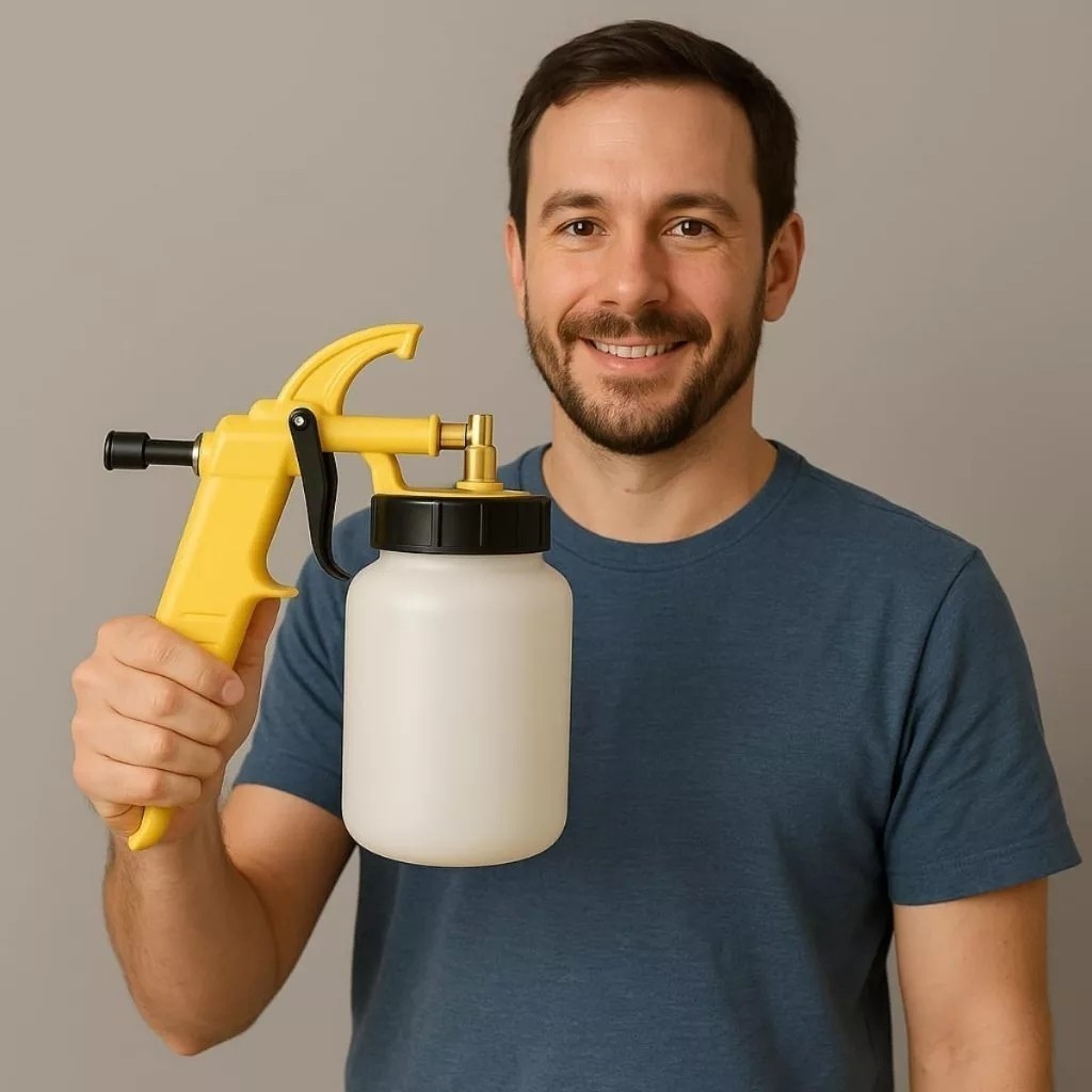 Pistola pintura ar pulverizadora compressor parede ferramenta alta pressão profissional De Achadinho