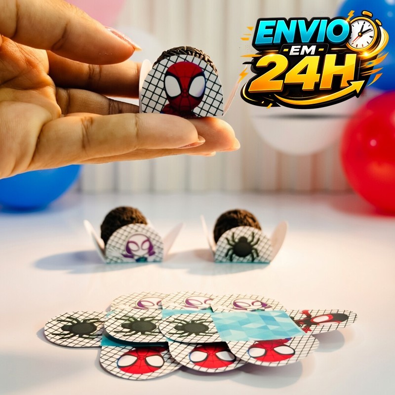 Forminha de Doces  Spidey e Seus Amigos -Homem Aranha Personalizada no Tema /Lembrancinha de Festa /Aniversário