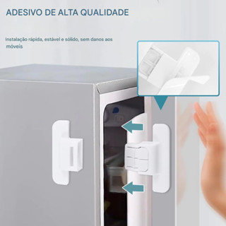 1PC/2PCS Trava de Segurança Infantil Multiuso Adesiva Fechadura para Portas Armário Geladeira Gaveta em Oferta na Shopee