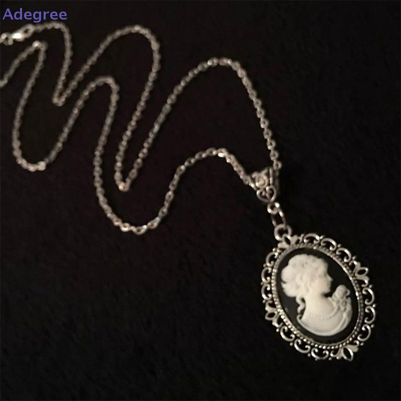 Adegree Beleza Cameo Colar Gótico Jóias Vintage Vitoriano Esculpido Charme Gargantilha Para Mulheres Meninas Novo