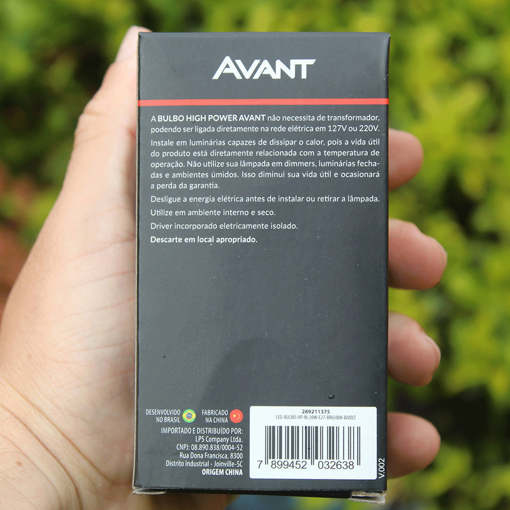 Detalhes do Lâmpada Bulbo Led 20W Luz Branco Frio 65000K Bivolt 127v 220v Soquete E27 Avant
