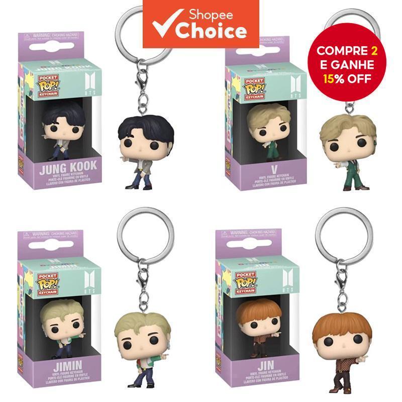 Conjunto De Chaveiro Fashion BT21 , Boneca De Figura De Ação De Personagem De PVC Coreano , Presente Original Fofo Para 