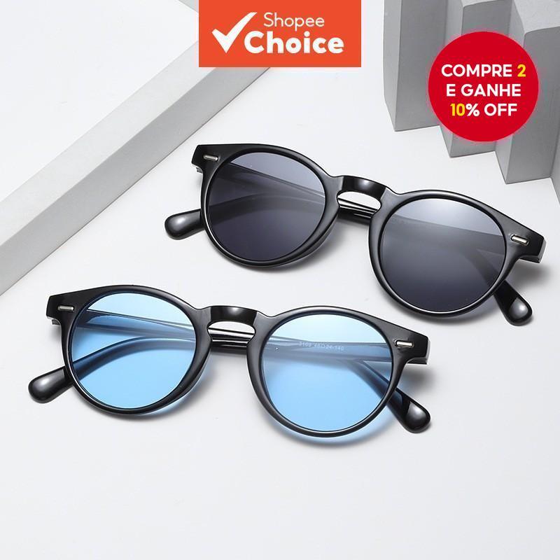 Óculos de Sol Ovais Retro Estilo Coreano 2026, Moda Simples e elegante em Oferta na Shopee