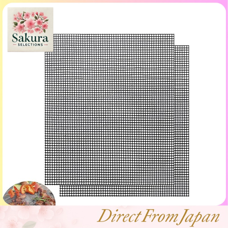 Reusable Non-Stick BBQ Grill Mats, Cooking Mesh Grids, Heat Resistant Grill Pads for Barbecue, Multipurpose Double-Sided BBQ Accessories