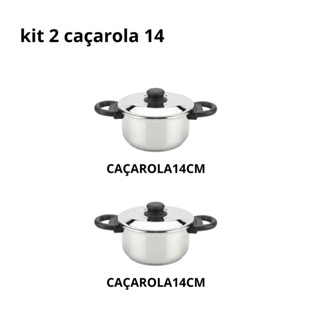 Kit 2 Caçarola 14cm Aluminio Reforçado Conjunto Panelas  Cozinha Oferta em Oferta na Shopee