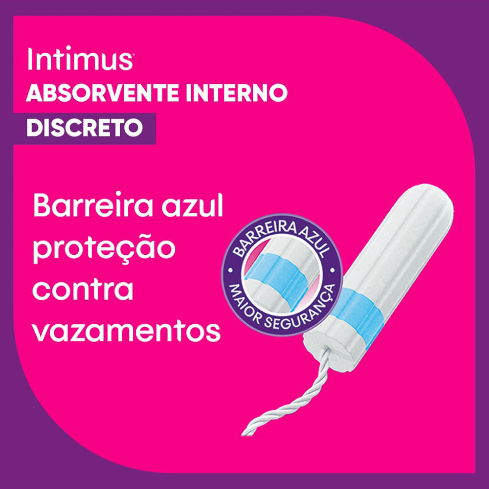 Detalhes do Absorvente Interno Intimus Discreto Super  8 Unidades