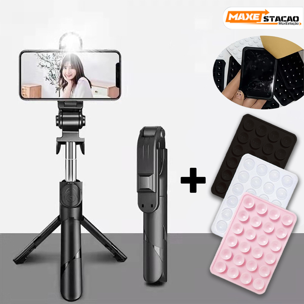 Selfie Stick para Celular: Plegável, Portátil, com Tripé, Controle Bluetooth e Multifuncional