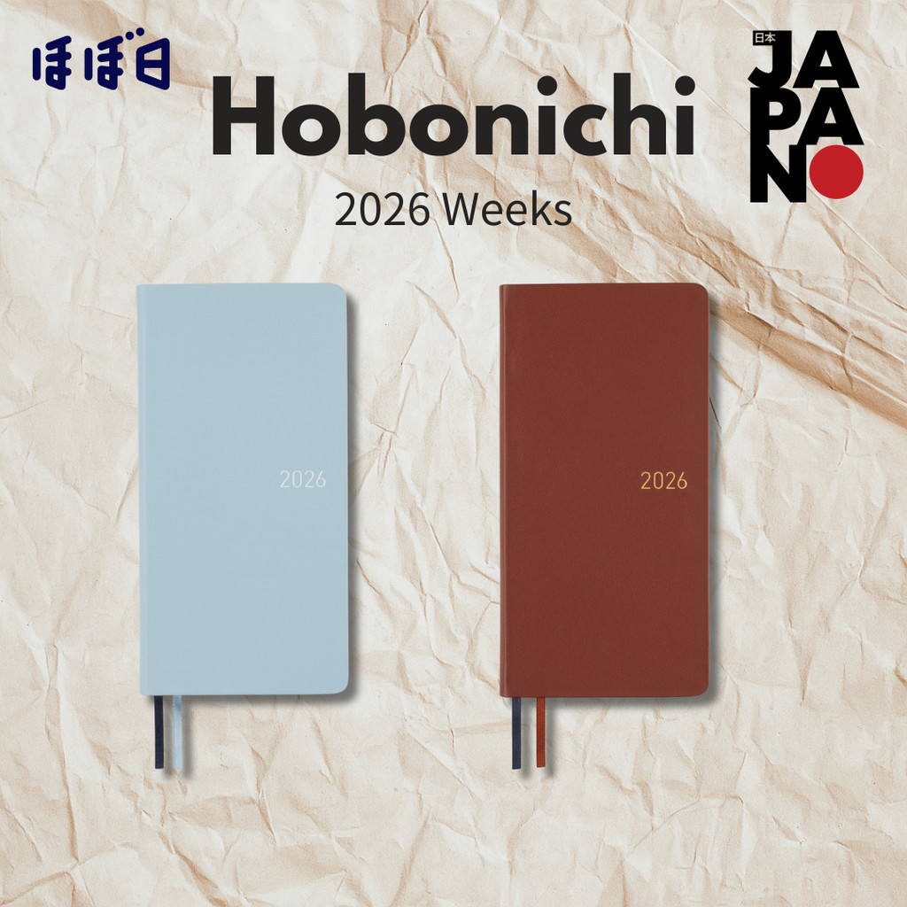 Hobonichi Techo 2026 Weeks English & Japanese Version January Start Weekly Planner Left Slim Vertical