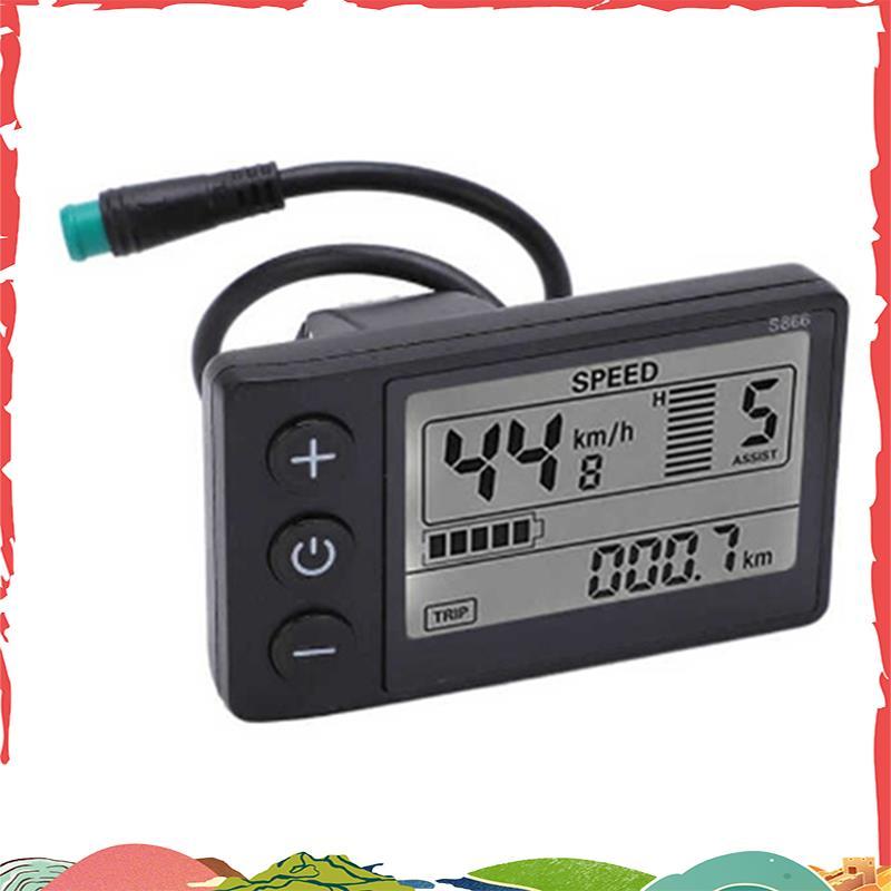 24V 36V 48V 60V Display LCD À Prova D'água S866 Painel Controlador De Exibição De Bicicleta Elétrica Para Scooter