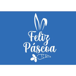Stencil Feliz Páscoa cenourinha orelha coelho pintura em tecido decoração de cozinha pano prato em Oferta na Shopee