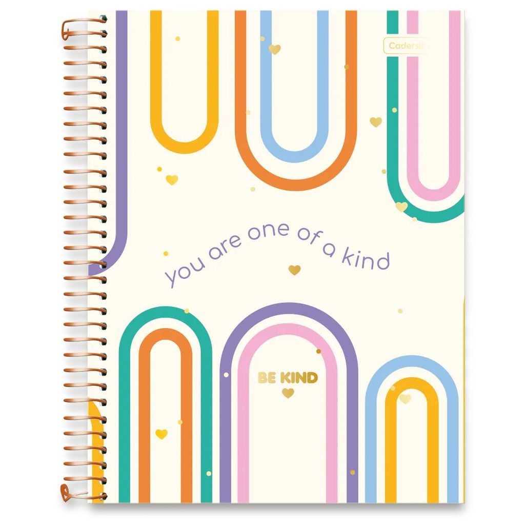 Caderno Universitário | Capa Dura | 160 Folhas | Be Kind Kind em Oferta na Shopee
