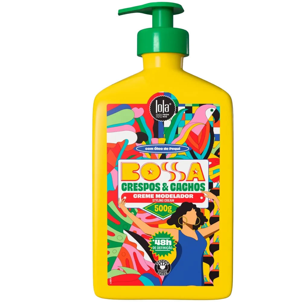 Creme Modelador Lola Cosmetics Bossa Crespos E Cachos 500g em Oferta na Shopee
