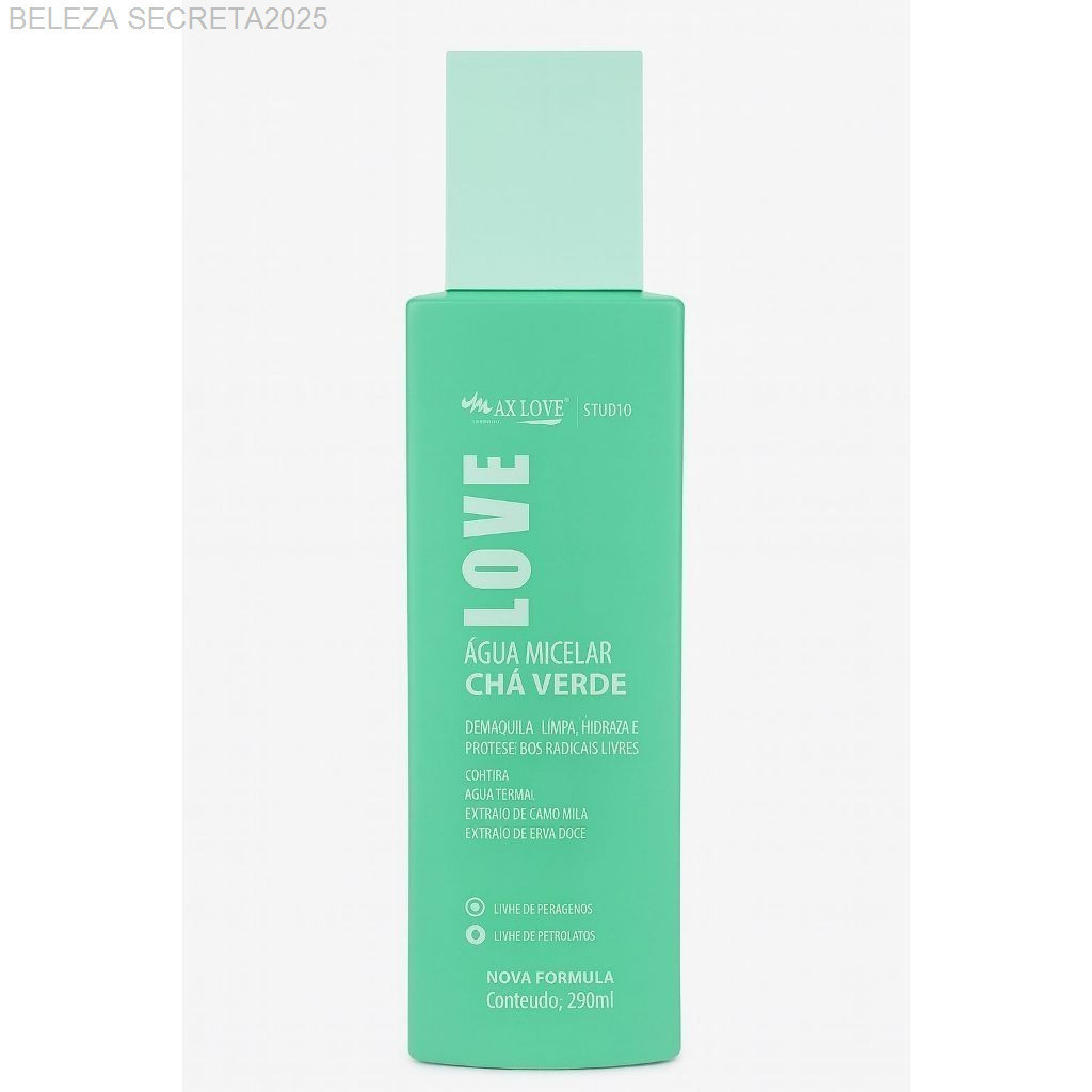 (V)Água Micelar Chá Verde MAXLOVE VEGANOIIXO