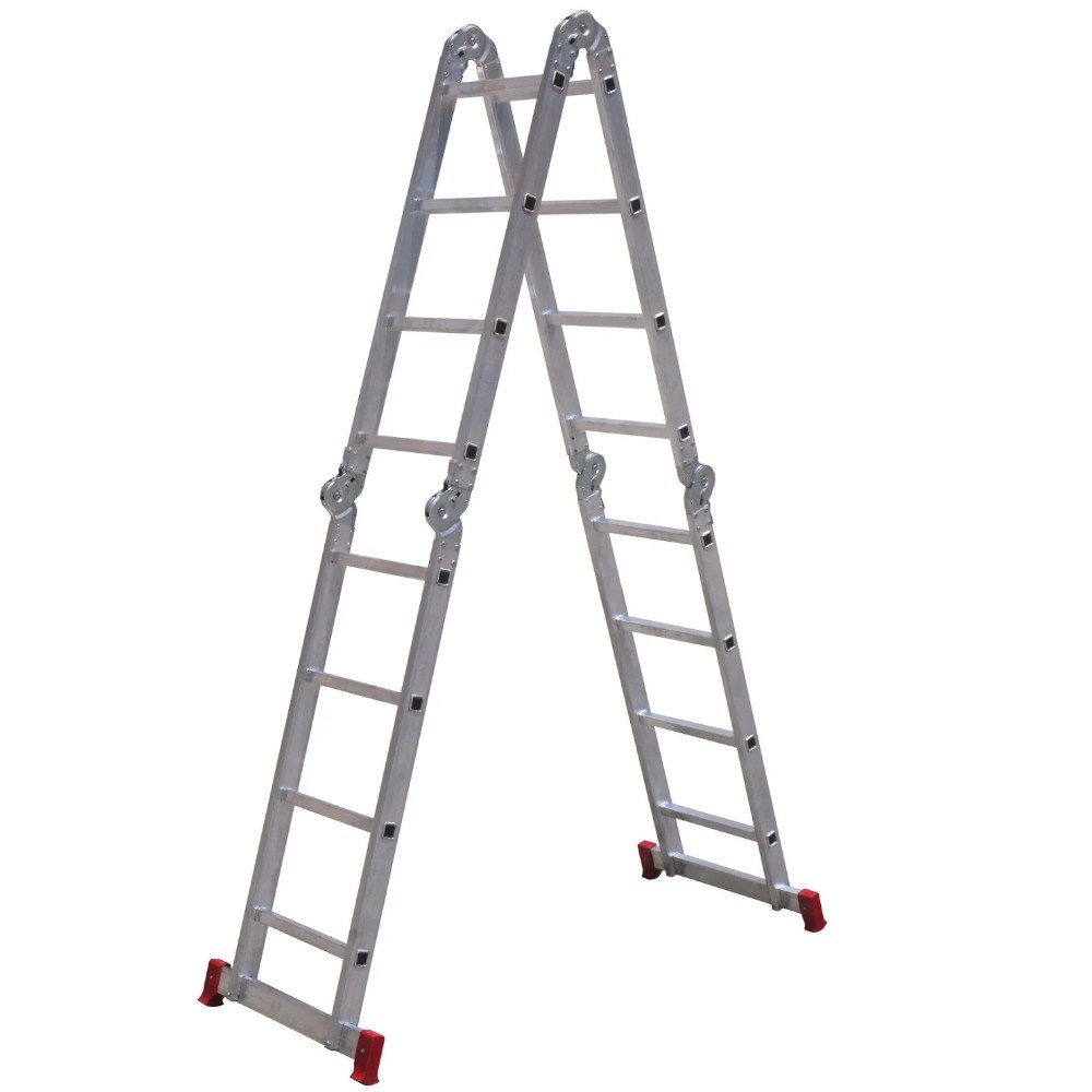 Escada multifuncional de alumínio 4 x 5 com 20 degraus 13 em 1 - ESC0294 - Botafogo