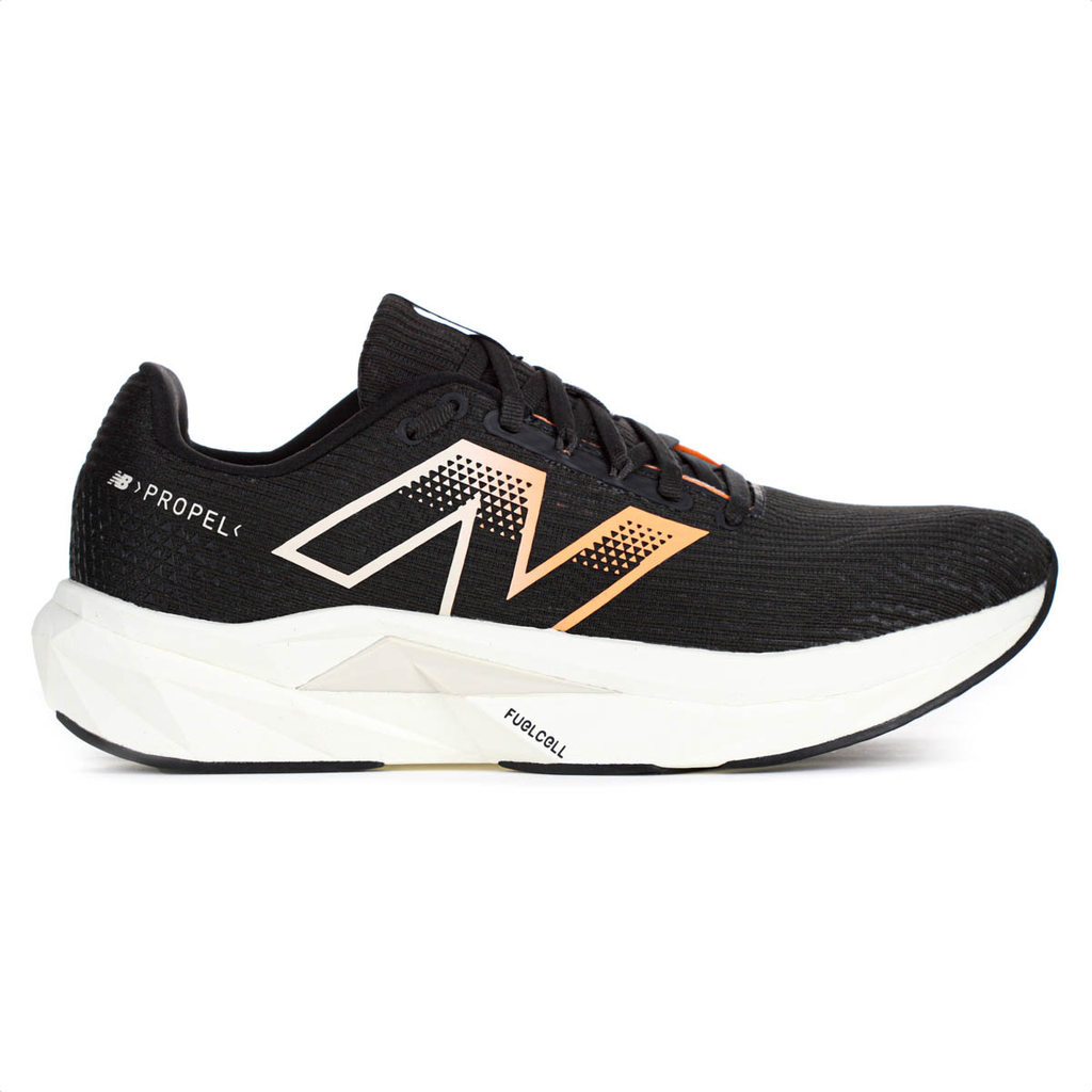 Tênis New Balance FuelCell Propel V5 Preto e Laranja - Masculino