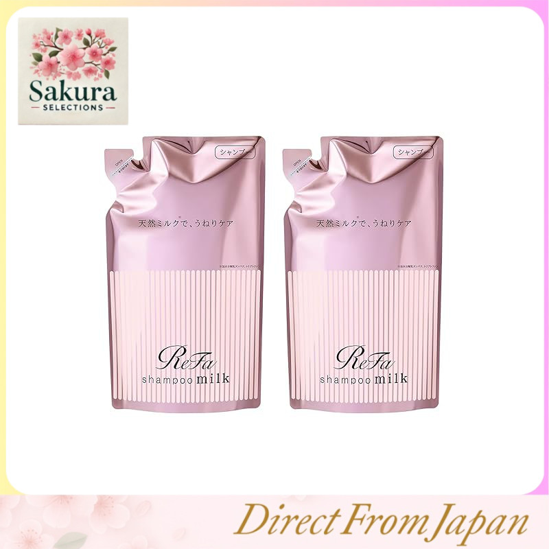 ReFa MILK PROTEIN (Conjunto) (Rosa , De Recarga De Shampoo De 2 Pacotes)