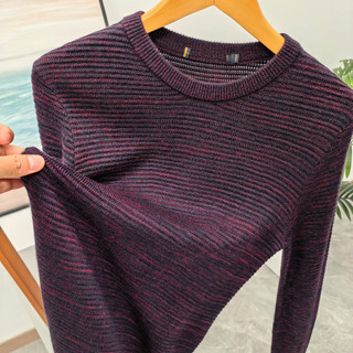 Pegue o vazamento!H Cabinet Cut Label Masculino Outono Moda Masculina Casual Gola Redonda Suéter De Lã Suéter Masculino