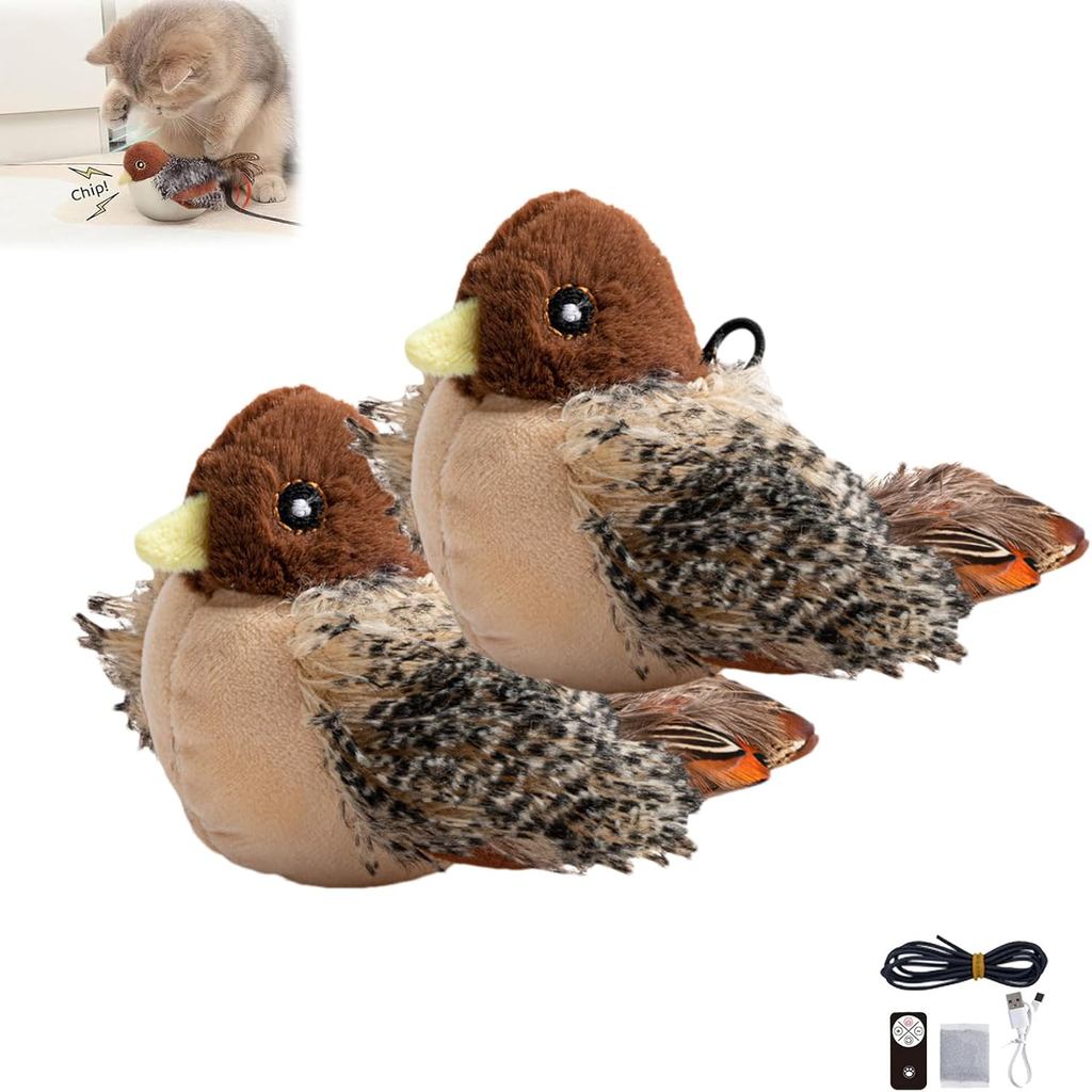 Brinquedo para Gato Flappy Chase, Brinquedo para Gato Pássaro Voador, Brinquedo para Gato Pássaro Chilreante Simulado, B