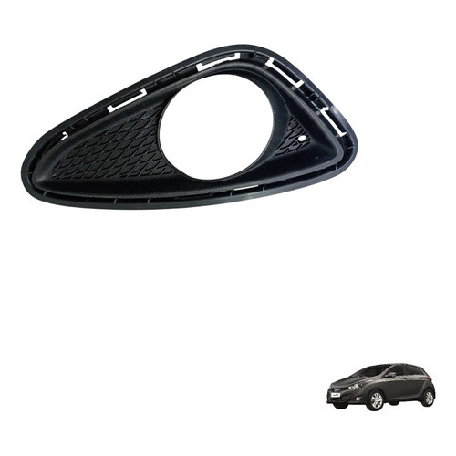 Grade Farol Milha Direito Hyundai Hb20 2013 2014 2015 Preto
