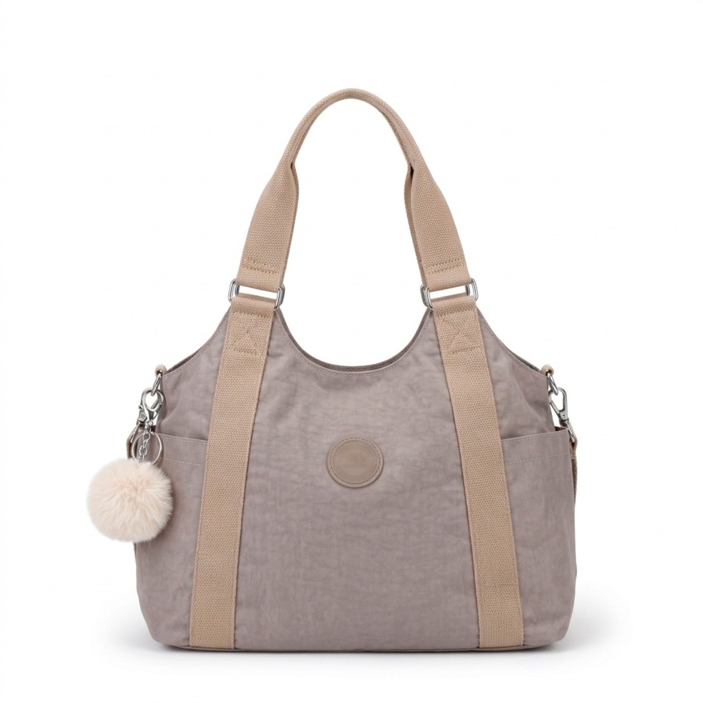 Bolsa Feminina Casual Nylon Delicada Alça Dupla Elegante Transversal Praia Passeio Luxo Delicada Com Bolsos Resistente