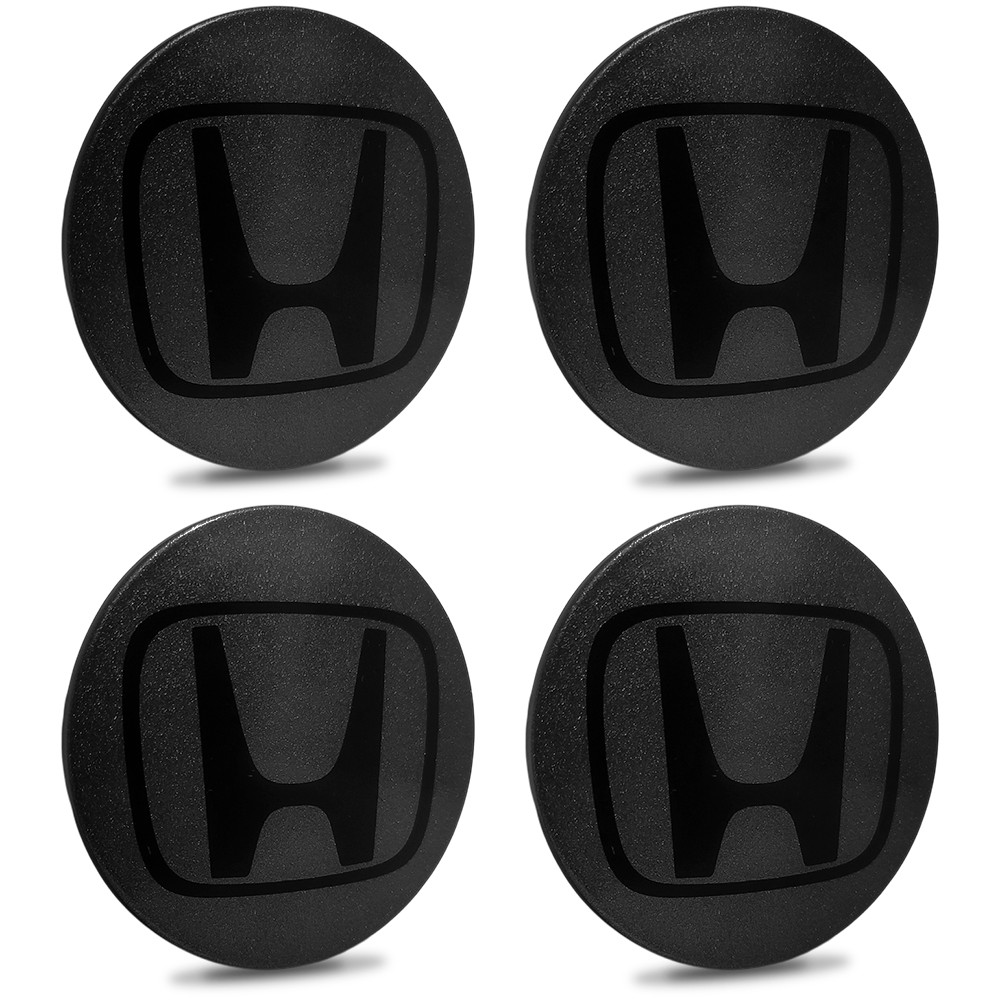 Jogo Calotinha Tampa Miolo de Roda Calota Meio Roda Honda Hrv Crv New Civic 69mm Grafite