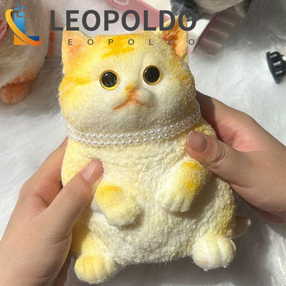 LEOPOLDO Brinquedo Grande Do Aperto Da Boneca Gato , Brinquedos Coloridos Simulação Dos Desenhos Animados , Mini Animal 