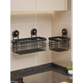 Cozinha frutas vegetais rack de parede sem perfuração fixado na parede cebola gengibre alho cesta de armazenamento multi