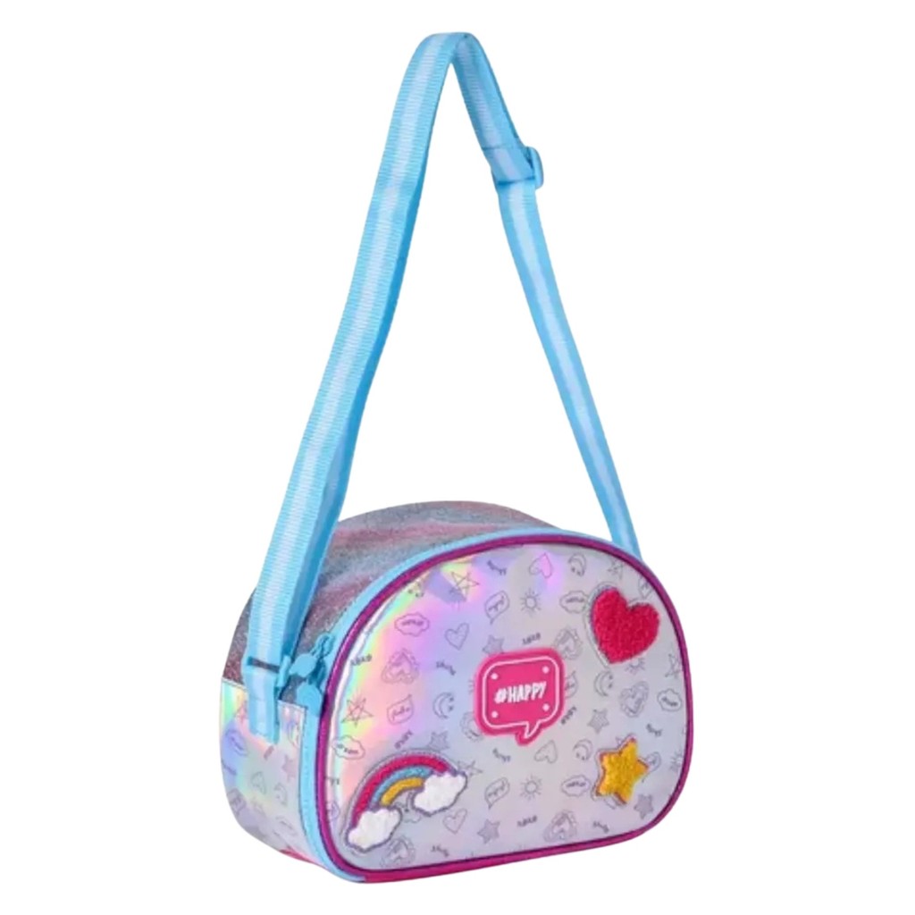 Lancheira Térmica Escolar Infantil Holográfica Happy