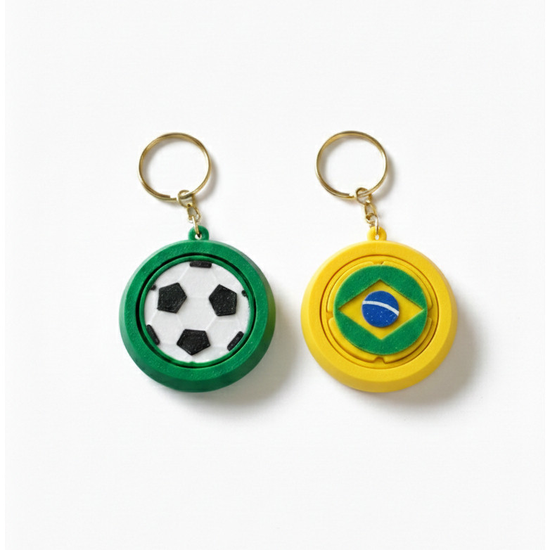 Chaveiro Giroscópio Brasil - Fidget Spinner Seleção Brasileira - Copa Do Mundo 2026