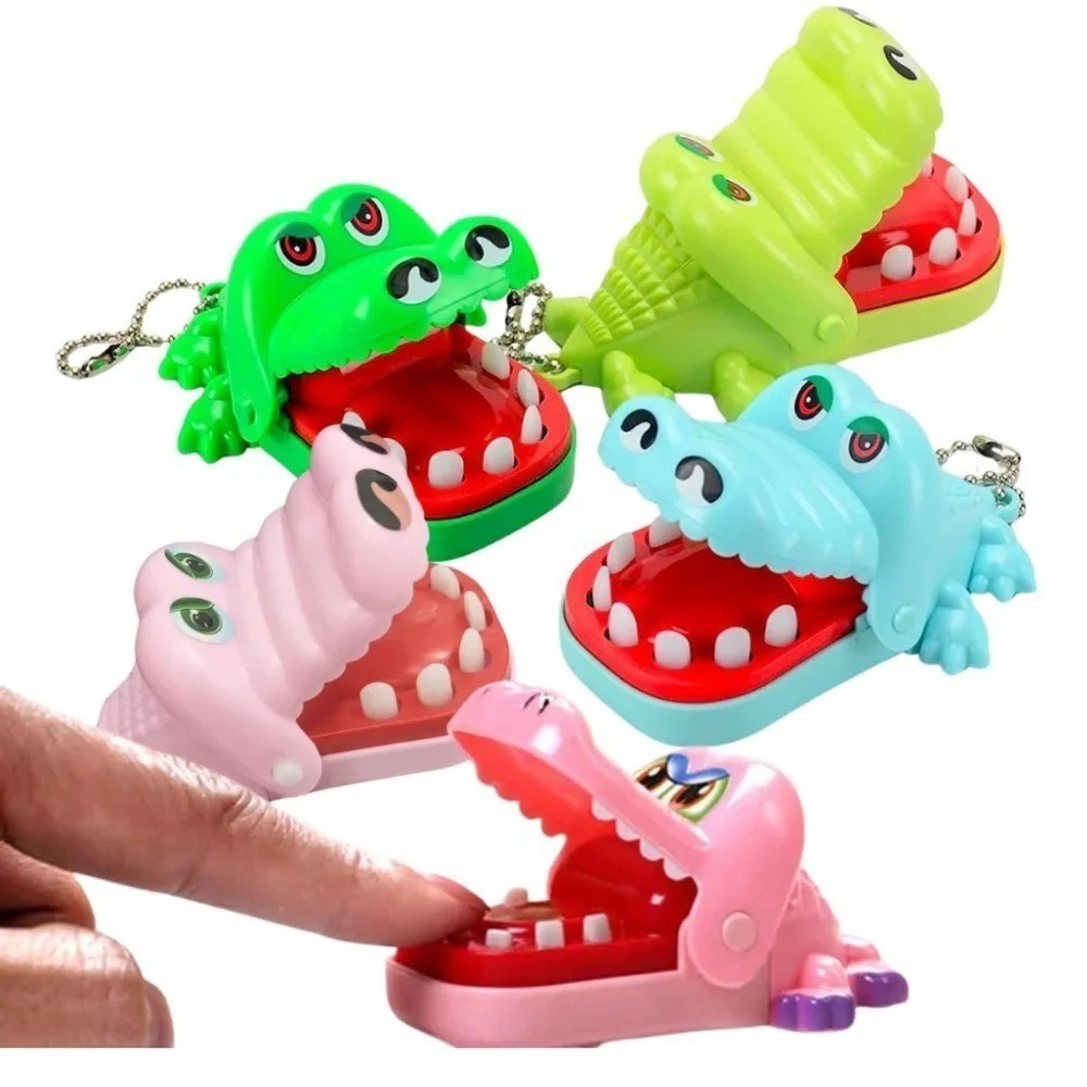 Mini Brinquedo Infantil Crocodilo Boca De Dentista Mordida Finger Game Pegadinhas