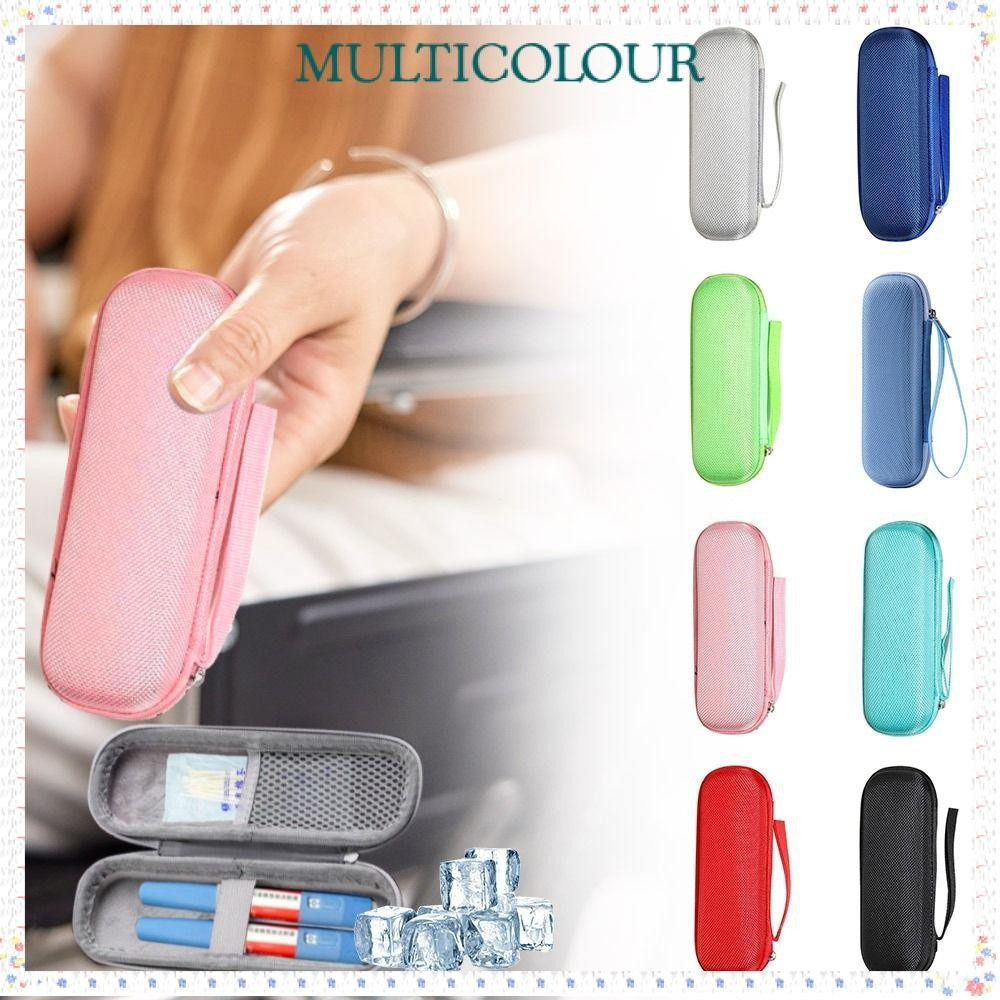 Bolsa Térmica para Insulina Multicolorida, Cooler de EVA em Cor Sólida, Caneta à Prova d'Água com Função de Isolamento R