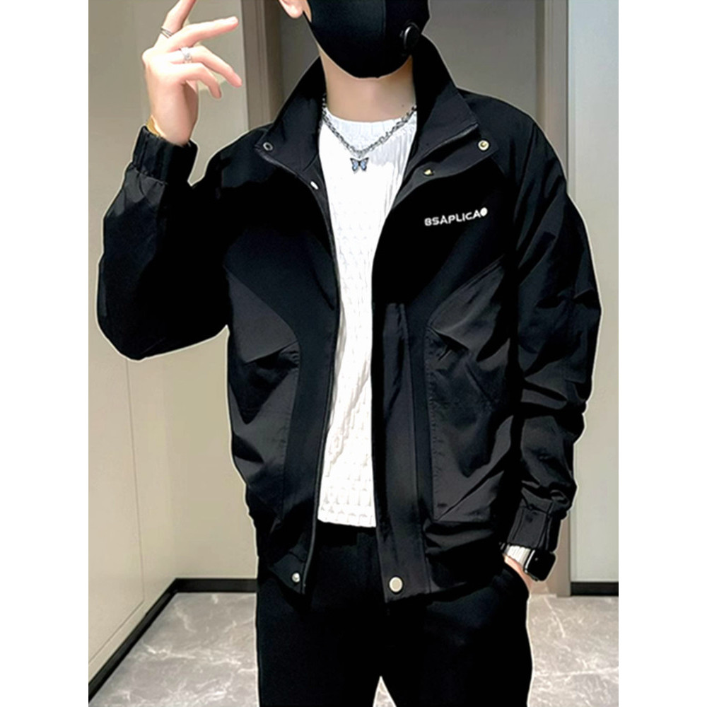 Influenciador rufião bonito jaqueta primavera outono novo estilo na moda Street Wear espírito cara Casual fino-ajuste fe