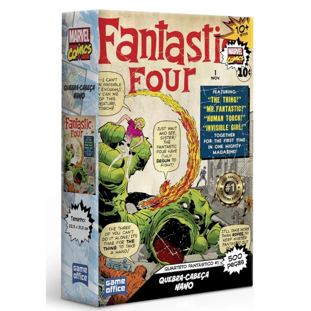 Quebra Cabeça Nano Marvel Quarteto Fantastico 500 Pç Toyster