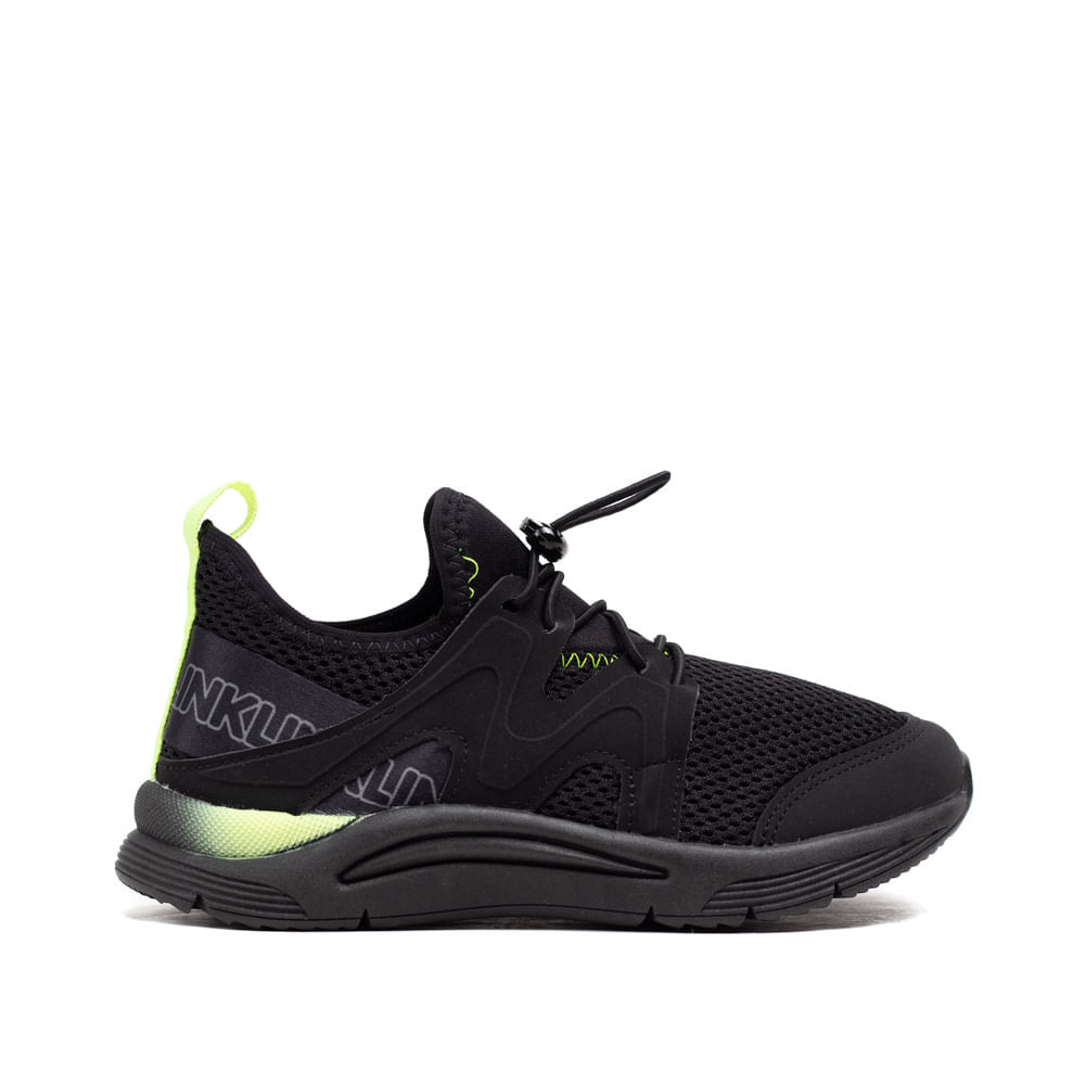 Tênis Infantil Klin New Sport Elástico Preto/verde