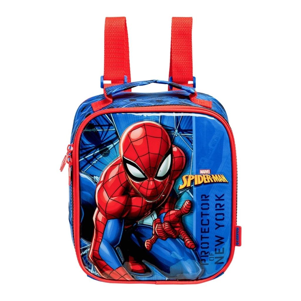  Lancheira homem aranha Térmica Costas Infantil Spider Man 