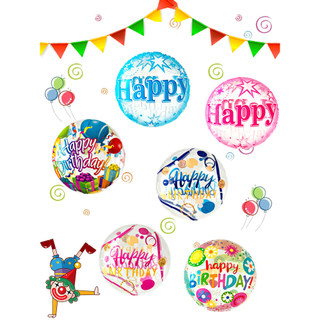 Transparente transparente colorido balões de aniversário meninos meninas festa de aniversário decoração cena Layout balõ