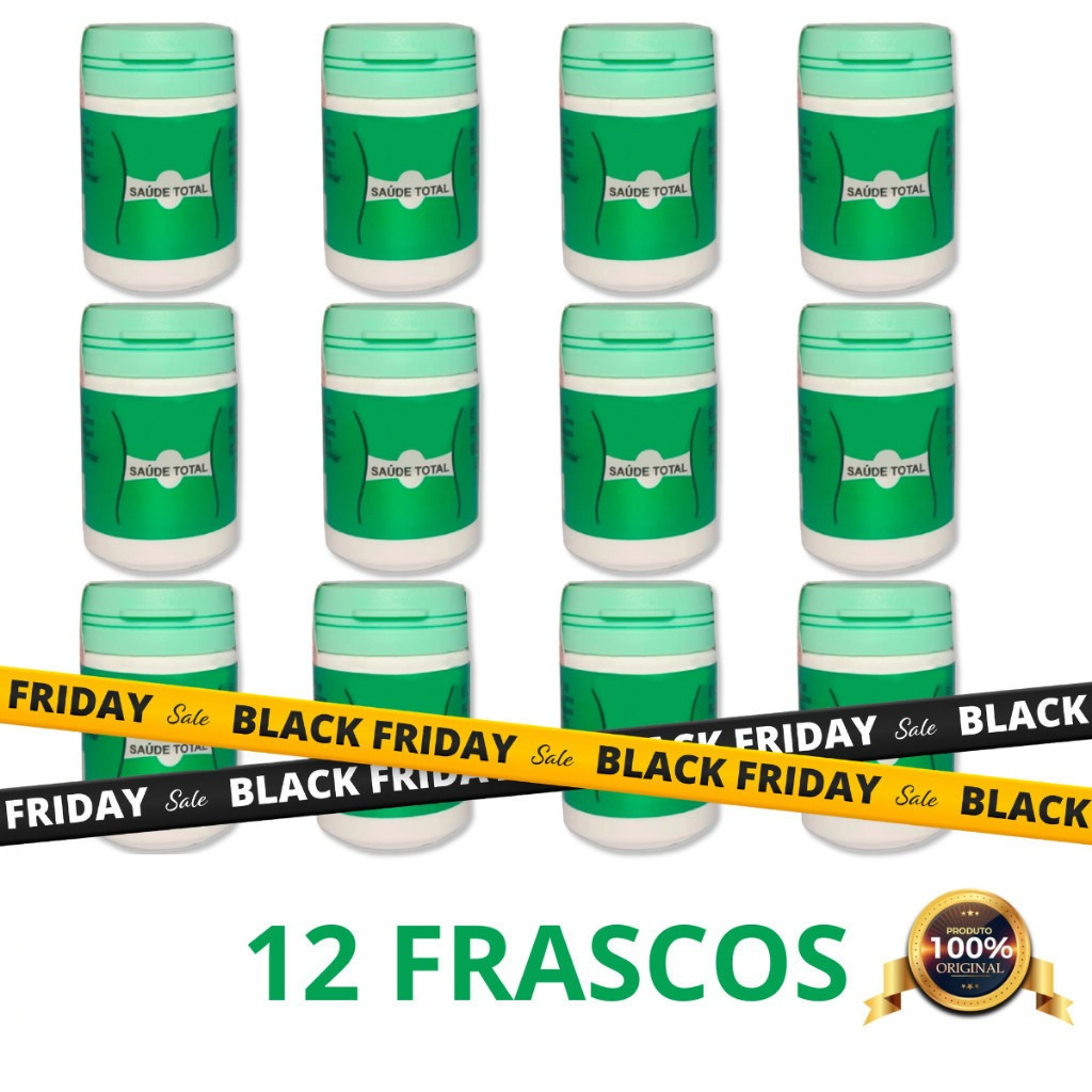 12 Frascos Saúde Total Em Cápsulas Original 100% - 15 Cápsulas
