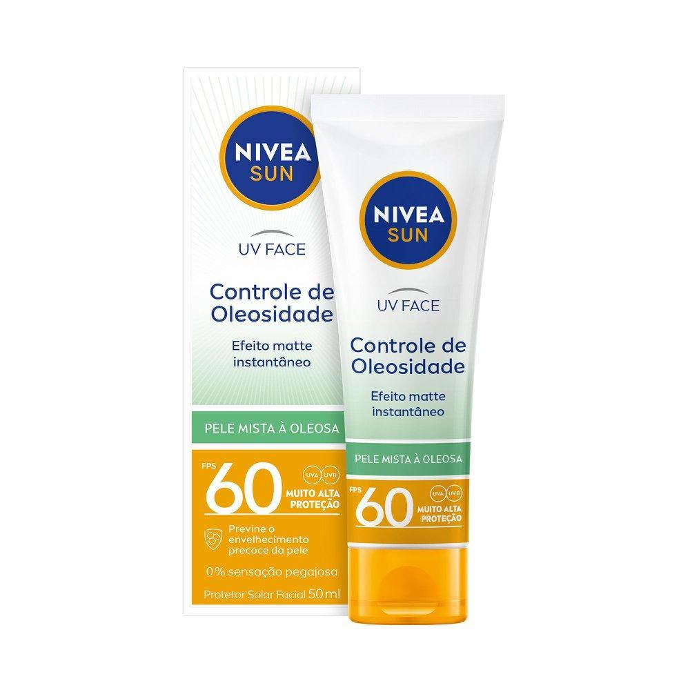 Protetor Solar Facial NIVEA SUN UV Face Controle de Oleosidade FPS 60 50ml em Oferta na Shopee