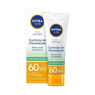 Protetor Solar Facial NIVEA SUN UV Face Controle de Oleosidade FPS 60 50ml em Oferta na Shopee