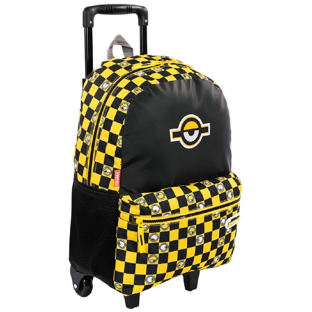 Mochila De Rodinha Escolar Infantil Menino Minions Chess Sestini Oficial