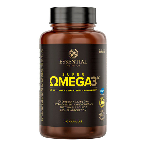 Super Ômega-3 Tg 180 Cápsulas Essential Nutrition