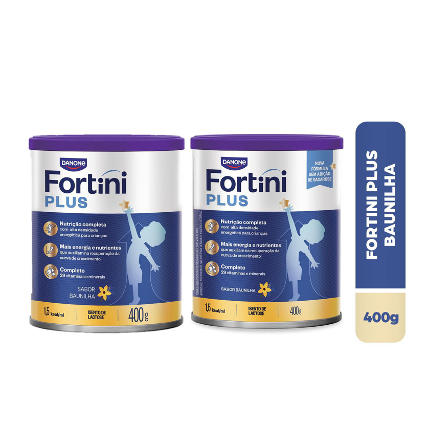 Kit 2 Fortini Plus Po Baunilha 400g Nacional