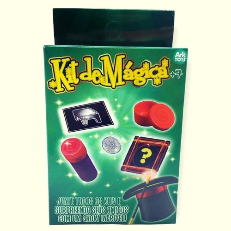 Kit De Mágica Infantil Com 15 Truques Verde Ark Toys ** Simples ** Não acompanha Manual**