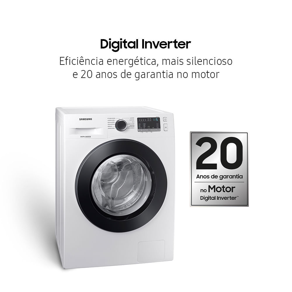 Detalhes do Lava e Seca Samsung WD11M com Digital Inverter WD11M4473PW Branca 11/7kg