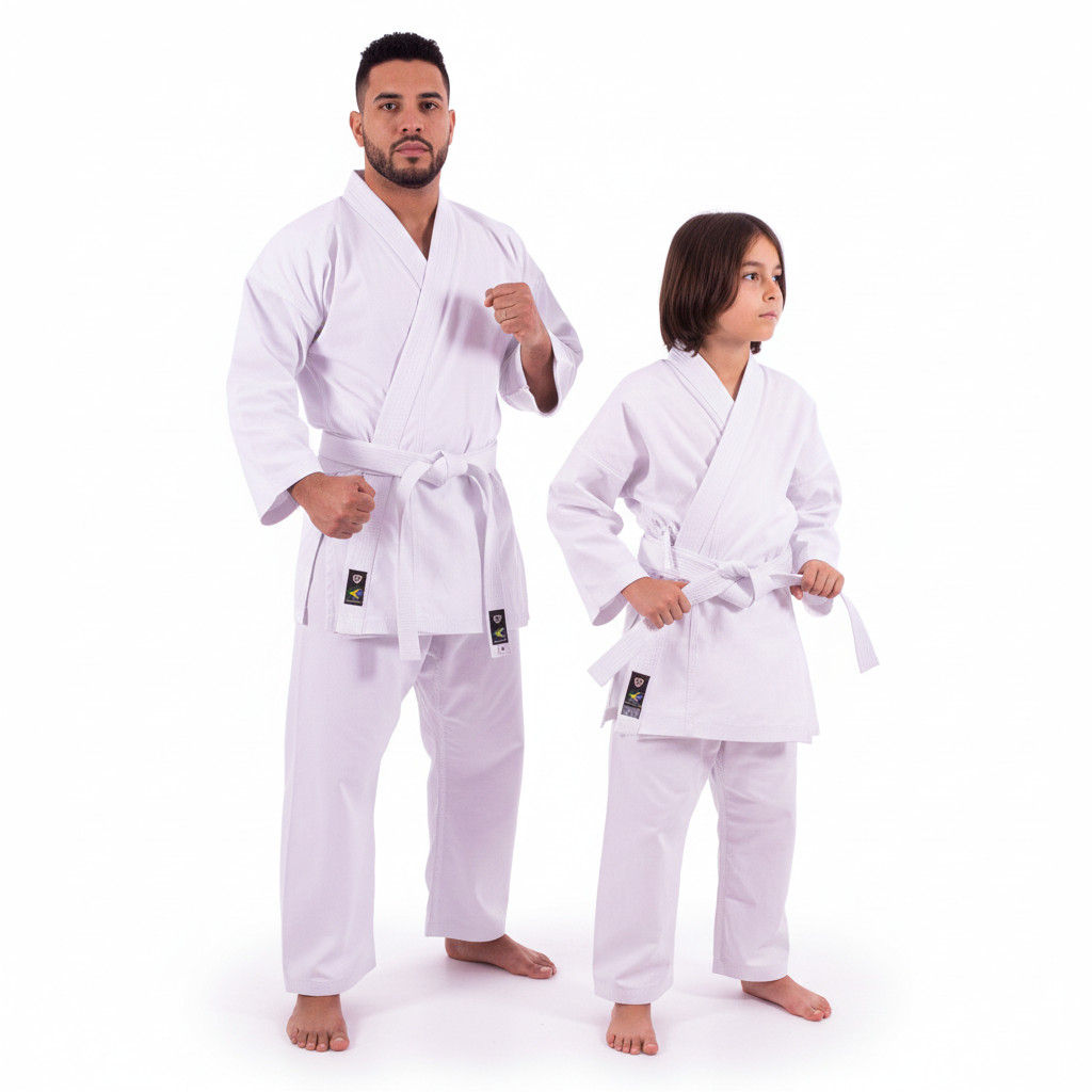 Kimono Karatê Adulto 100% Algodão 300g Tecido Grosso Durável Branco Profissional Premium