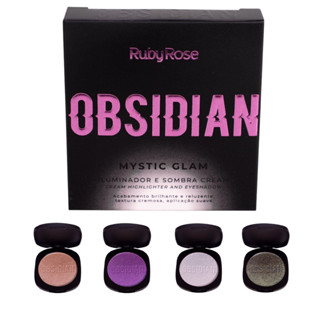 ILUMINADOR E SOMBRA OBSIDIAN MYSTIC GLAM HB2600 RUBY ROSE em Oferta na Shopee