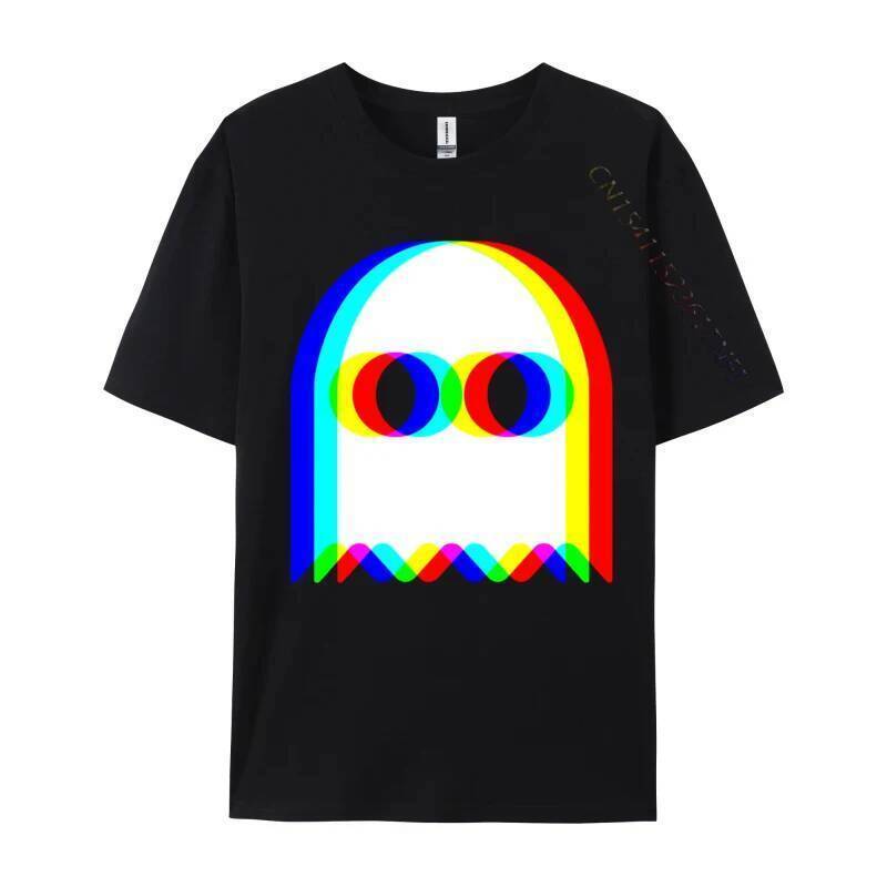 Funny Ghost Trippy Vaporwave Halloween Techno Rave EDM Music New Coming Normal Cool T Shirt Cotton Fabric Men Tops & Tee