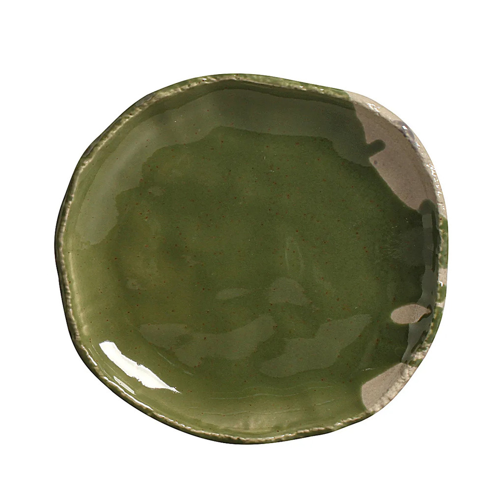Conjunto Kit 4 Pratos de Sobremesa e Lanche Stoneware Orgânico Cerâmica Eco Amazônia Porto Brasil